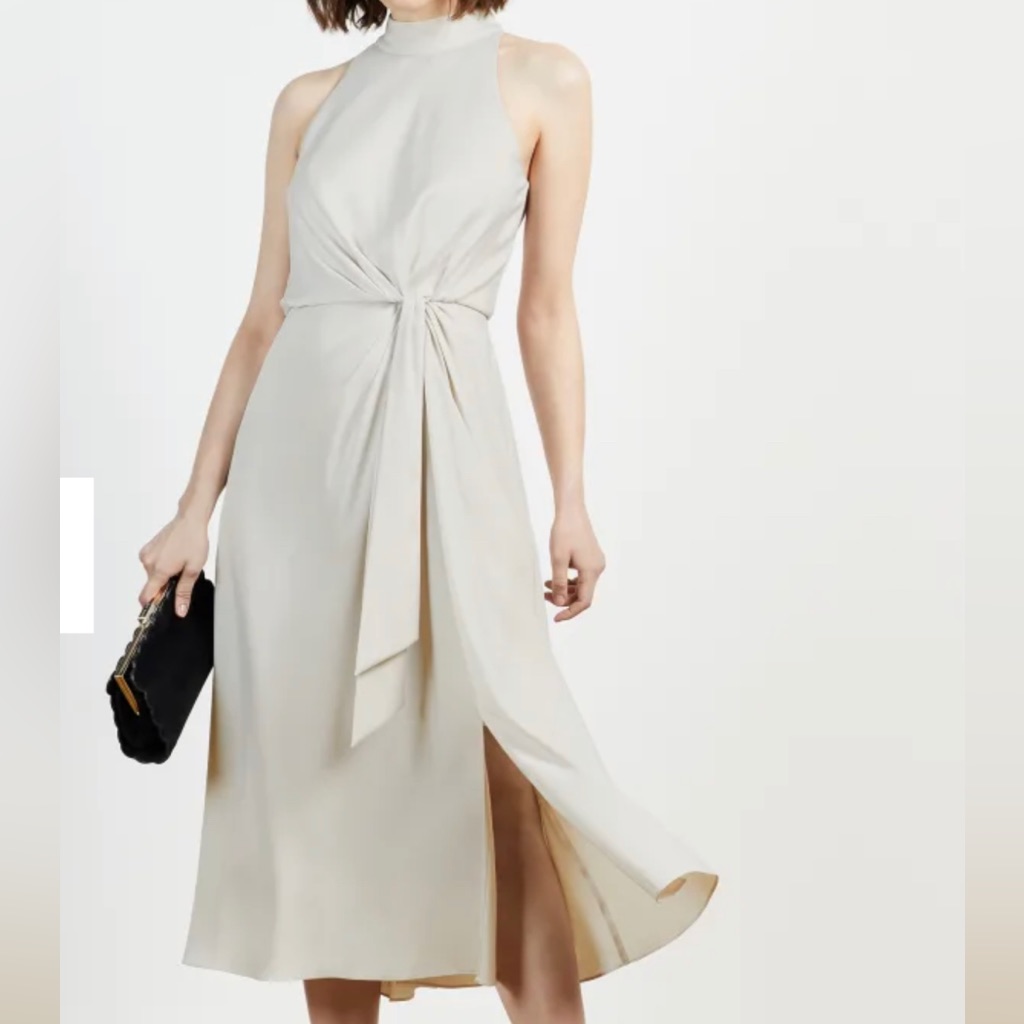 Ted Baker Lelly Halter Dress Ivory Sz 6/Ted Sz 2